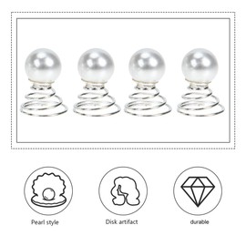 KESYOO 20pcs Spiral Hair Pins Pearl Decorating Braiding Hair Screw Clips Beauty Ack for Wedding Braid Hair Arrangement