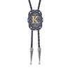 Btilasif Bolo Tie for Men, Initial Letter A-Z Western Cowboy