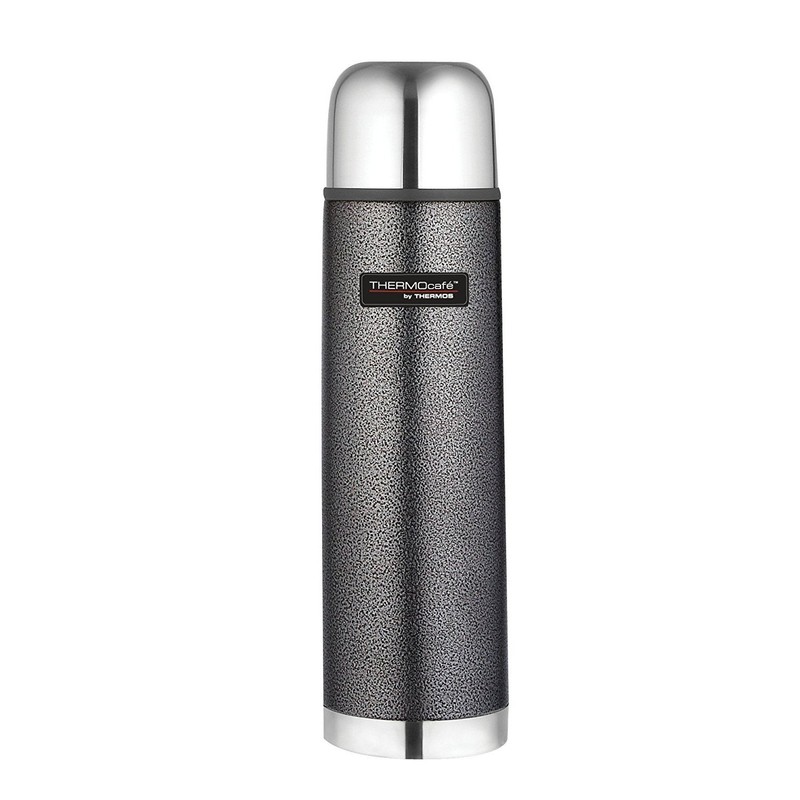 Thermos ThermoCafé Stainless Steel Flask, Hammertone Grey, 1.0 L