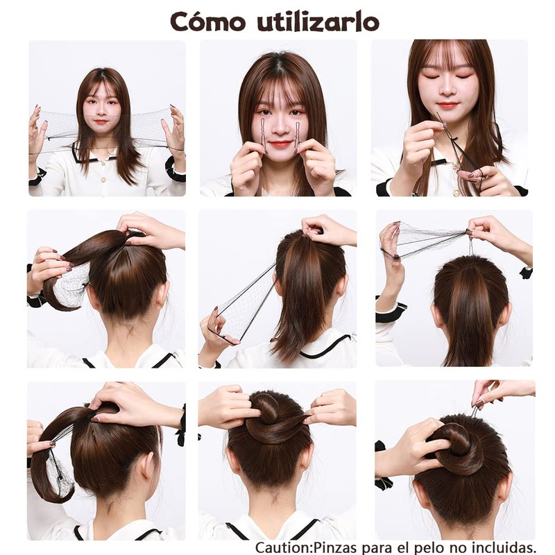Red para Cabello 30Pcs, Red de Pelo Tejida, Malla Elástica