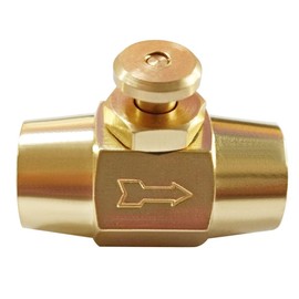 Uenede Brass 1/4" NPT Female Thread, Push Button Check Valve, One-Way Air Control Switch Shut-Off Valve