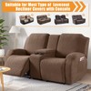 VANSOFY Recliner Loveseat Cover with Middle Console Stretch Reclining Sofa