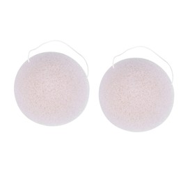 Minkissy 2pcs Bamboo Charcoal Facial Cleansing Sponges Gentle Exfoliating Puff for Makeup Removal Skin Care Random Color Safe and Healthy Material for All Skin Types