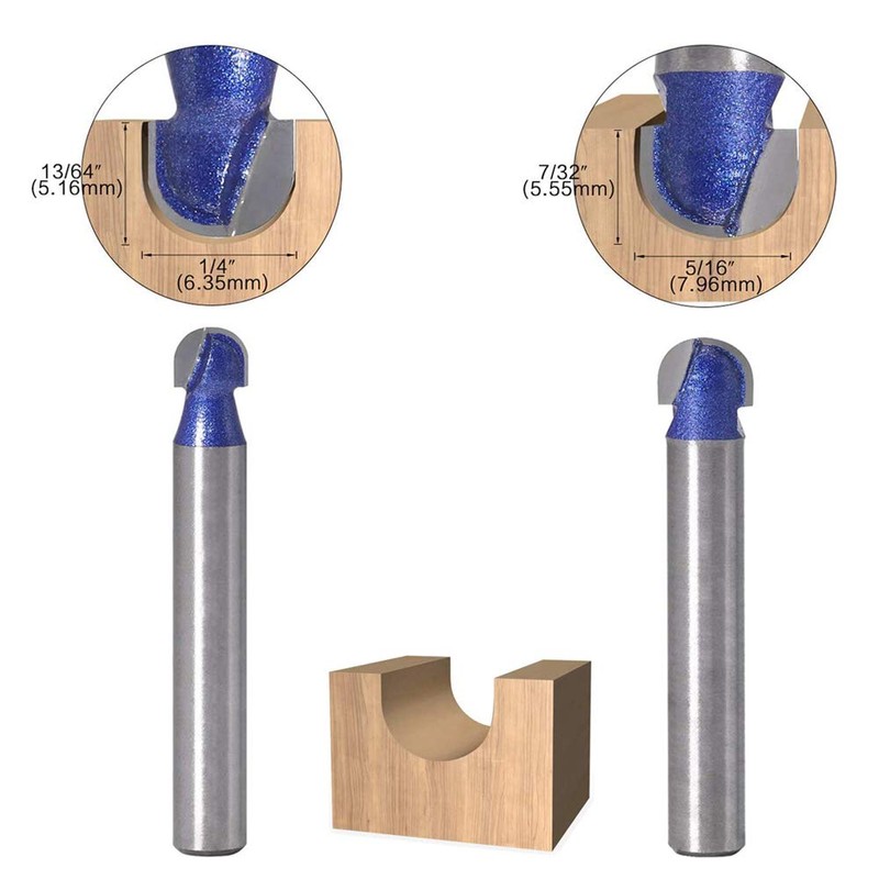 Mesee 4 Pieces Cove Core Box Router Bit Set Industrial