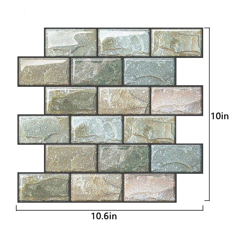 Uoisaiko 10 Sheets Peel and Stick Tile Backsplash for Kitchen