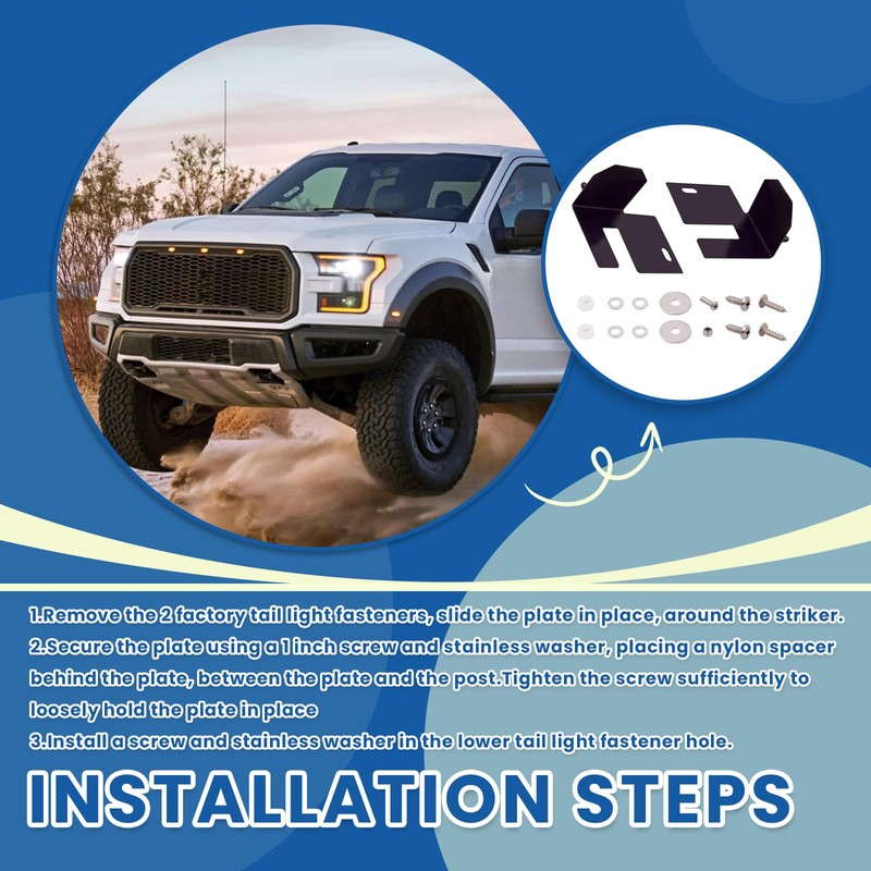 Ciuouient Tail Light Theft Deterrent, Iron Tail Light Housing Replace