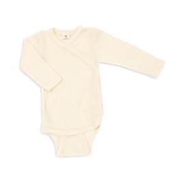Engel Wrap Body Long Sleeve & Muslin Cloth Blaubaer Wool Silk Soft Long Sleeve Body Fine Rib Merino Virgin Wool Controlled Organic Mulesing-Free Skin-Friendly, Sustainable and Made in Germany, natural