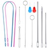 11pcs Drawstring Threader Tool, Flexible Needle Metal Drawstring Threader Tweezers