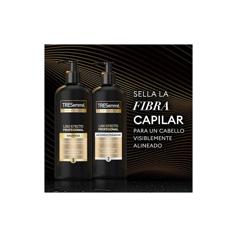 TRESemmé Shampoo Liso Efecto Profesional, shampoo hidratante que sella la