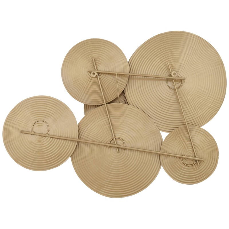 Mesa 32 1/4 Wide Gold Cream-Washed Disk Wall Art -
