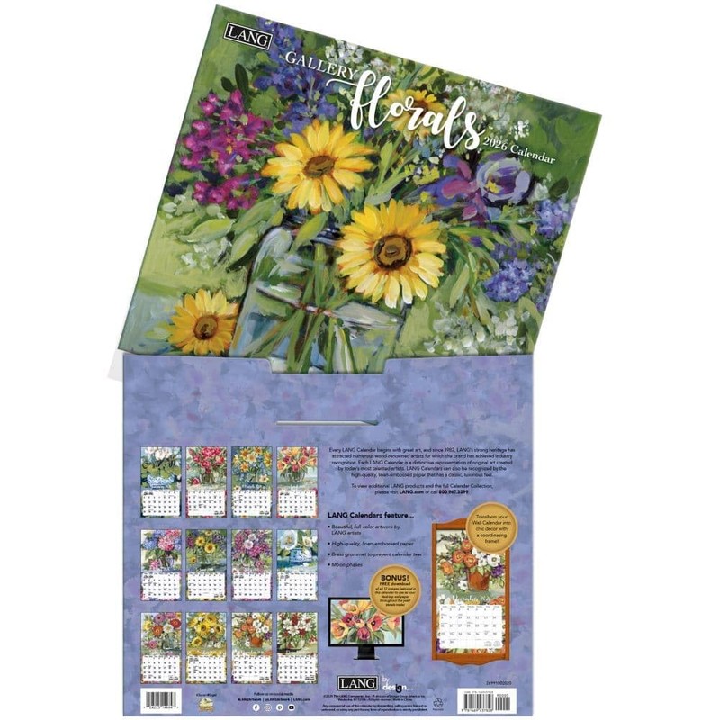 Lang Companies, Gallery Florals 2026 Wall Calendar by Susan Winget,