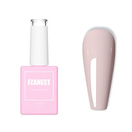 FZANEST Gel Nail Polish,15ML Neutral Nude Color Nails Soak Off UV LED Sparkle Gel Polish Nail Art Manicure Salon DIY Nail Design Decoration at Home #D07