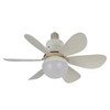 Fan with Light and Remote Control E27 Screw White Light,