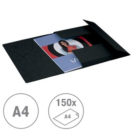 VON Leitz 30082099 Pack of 10 A4 Folder with Elastic Band with Modern Von Print, Lightweight Folder for School and Home, Multicoloured, Pack of 10