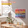 Krafetto 80 Grids Paint Organizer Storage Rack, Wall-mountable Craft Paints