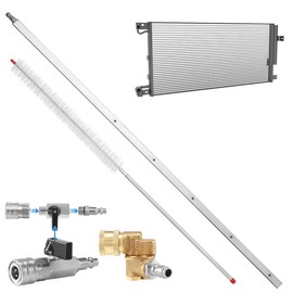 PWACCS Radiator Cleaning Wand, 48 Inch Pressure Washer Wand for Car Radiator Cleaning Tool, Dual-Purpose Radiator Cleaner Wand with 3 Nozzle Tips, 1/4" Quick Coupler & Brush:_40 Inch 
