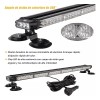 PUNKZZ Barra Torreta Estrobo Codigo Leds Con Base Magnética 38