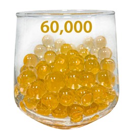 DISDIM 60,000 Orange Water Beads for Vases, Water Gel Jelly Beads Vase Filler for Floating Pearls, Floating Candle Making, Wedding Centerpiece, Floral Arrangement, Floral Decorations