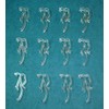 ONE DOZEN (12 each) ~ 1/2" MICRO Mini Blind DOUBLE SLAT Clear VALANCE CLIPS New!