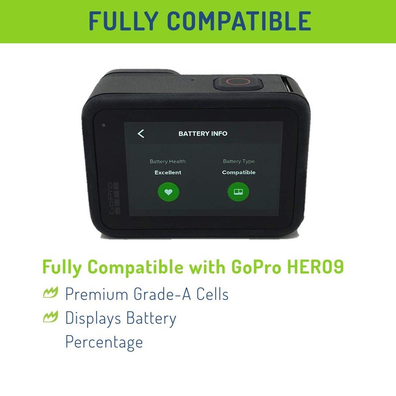 Wasabi Power Battery (4-Pack) for GoPro HERO9 Black