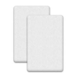 2 x 100% Waterproof Crib Mattress Protectors | Non-Noisy, Non-Allergenic, Soft and Super Absorbent Crib Mattress Covers (White, 90 x 50 cm)