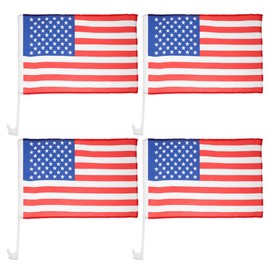 BESPORTBLE BESPORTBLE Ersatz-autoflaggen 4er-pack Amerikanische Flagge Autofensterflaggen Nationale Dekorative Flaggen Dekoration mit amerikanischer Flagge