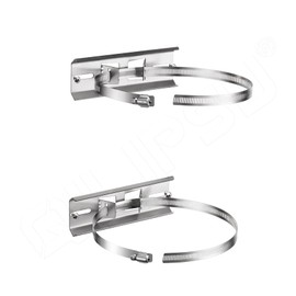 QILIPSU Pole Mounting Kits, 304 Stainless Steel 6.9" x 1.9" Brackets with Adjustable 2–8 Inch Clamps for Electrical Boxes, Devices, and Outdoor Applications