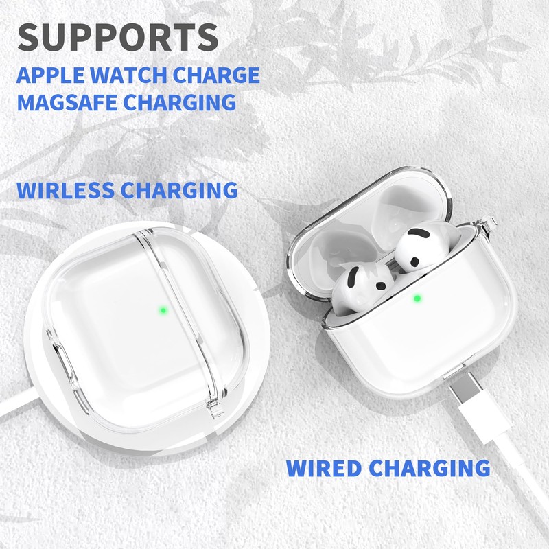 Veirrw Clear case Compatible with AirPods 4 with Active Noise