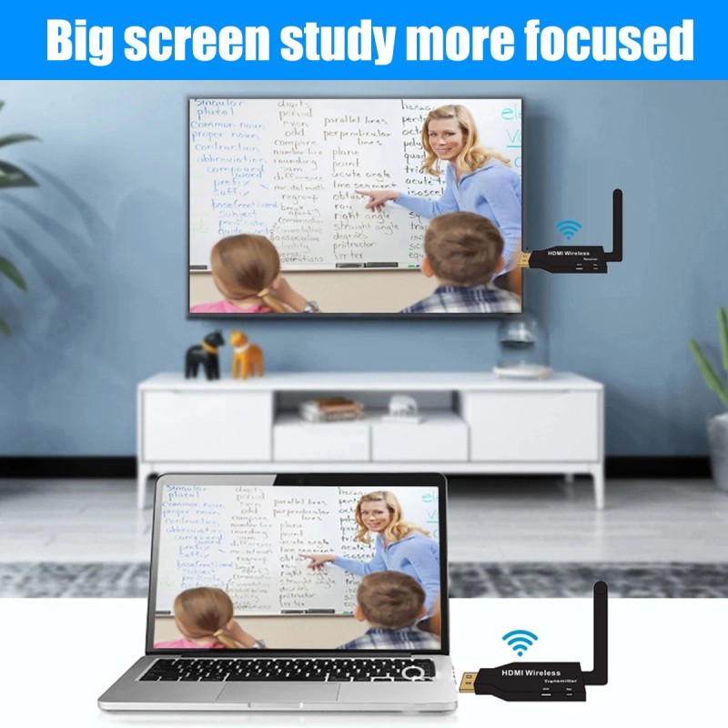 Dual Antenna 50M 5.8G Wireless HDMI Transmitter Receiver 1080P 60Hz