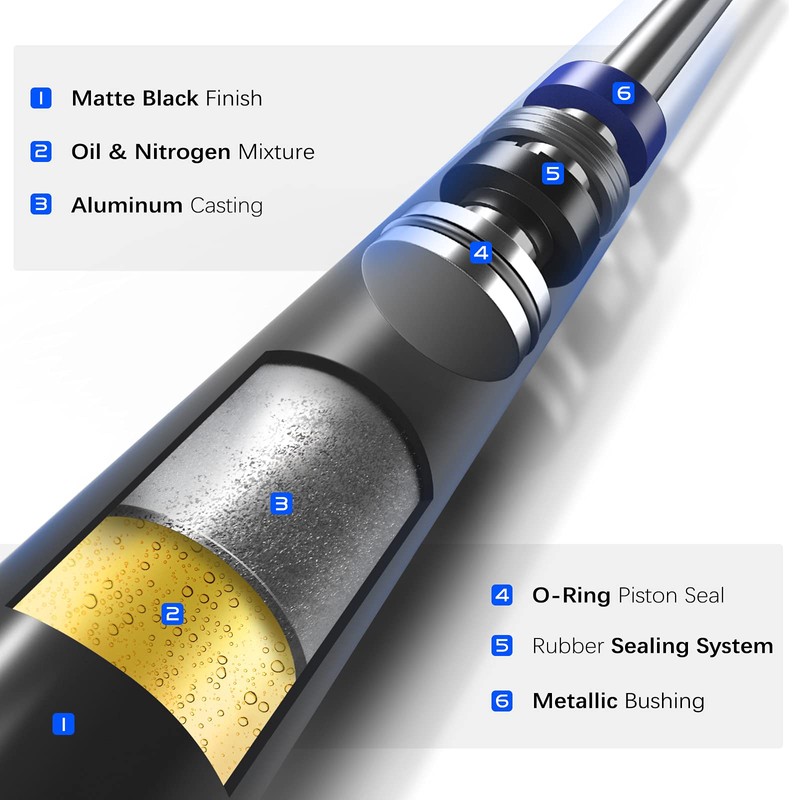 2 x Tailgate Trunk Lid Lift Support Liftgate Shock Struts