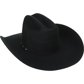ARIAT Unisex Adult 3X Western Wool Felt Cowboy Hat, Black, 7-3/8