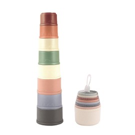 8-Piece Set with Stacking Cups for Children, Rabbit Stacking Cups, Nesting Cups, Sorting Toys, Stacking Cups, Funny Educational Toys for Toddlers, Bath, Beach and Family Games