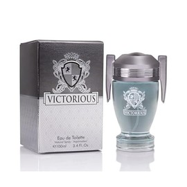 Victorious for Men Eau De Toilette - Woody & Aquatic Fragrance - Aromatic Bay Leaf & Jasmine & Woody Base of Guaiac Wood, Patchouli, Oak & Ambergris - Fresh & Sporty Composition - 100ml Spray Bottle