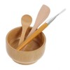 1set Wooden Facial Mask Mixing Bowl Set Skin Care Tools for Home and Salon Use Natural Material Compact and Portable for for Facial Masks and Boys and Girls Projects