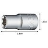 Tone 2TX-E08 E-Type Torx Socket, 0.25 inch (6.35 mm) Drive