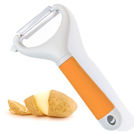 Li&Zhao Veggie Peeler - Peelers for Fruit Veggie Potatoes Carrot Cucumber, Potato Apple Vegetable Peelers Fruit Peeler for Kitchen, Dishwasher Safe(Orange)
