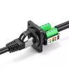 Jienk 5PCS RJ45 Female Panel Mount Screw Terminal Adapter, D-Type