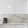 Guichifun Flower Coat Hooks Wall Decor - Resin White Decorative