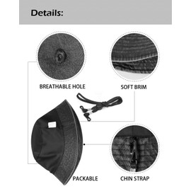 Zylioo XX-Large Summer Bucket Hat for Big Heads,Large UV Protection Golf Hat,Oversized Fishing Sun Hats