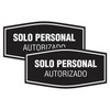 Signs ByLITA Fancy Solo Personal Autorizado Sign (Black) - Small