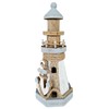 Meinposten Lighthouse Illuminated Wooden LED Decoration Maritime Anchor Beach Sea
