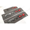 GMC 3PCS Set Matte Black Red AT4 Emblems Badge Fit