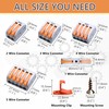 Lever Wire Connectors,HTCELLE 125-Piece Electrical Connectors Splice Kit Assortmentor Quick