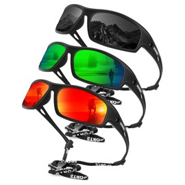 KALIYADI Polarized Sunglasses-Men Sports Sun-Glasses: Mens Sunglasses UV400 Protection for Running Fishing Golf