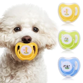 Vexulipro Pet Pacifiers for Small Pets (3 Pack) – Photo-Prop Pacifiers for Puppies & Kittens, Cute Accessory for Small Dogs and Cats, Portable with Dust Cover