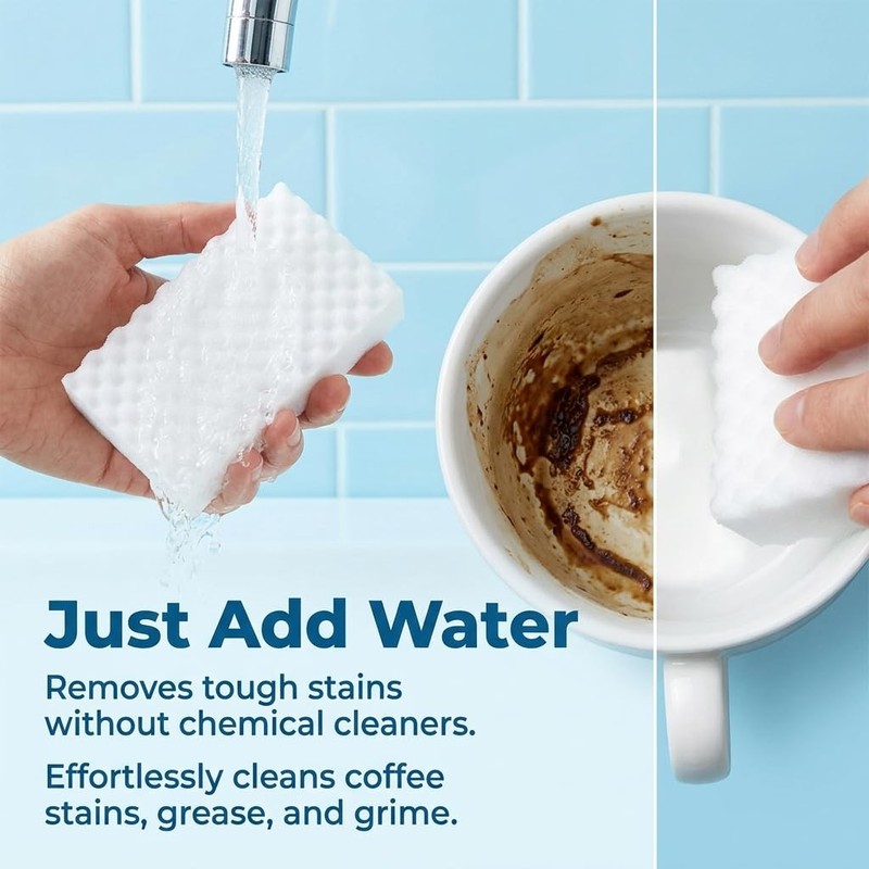 18 Dirt Erasers Double Compacted, Premium Melamine Sponge for Wall,