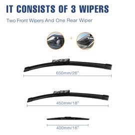 ICEXSNOW 26"/18"/16" Windshield Wiper Blades Replacement for Subaru Outback 2024 2023 2022 2021 2020 Original Factory Quality Windshield Wiper Blades(Pack of 3) Top Lock