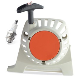 Mhrxusd 4180 190 4002 Rewind Pull Starter Assembly Replacement for Stihl String Trimmer Model Fs90 FS91 FS110 FS111 FS130 FS131 KM91R KM111R KM131R Replace 4180-190-4002 41801904002