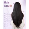 LaaVoo Weft Hair Extensions Real Human Hair 12 Inch 80g