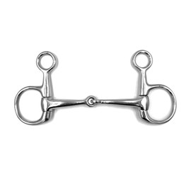 Equine Smile ES0074 Belly Snaffle Bit Simple Broken Stainless Steel Bit Thickness 15 mm (12.5 cm)